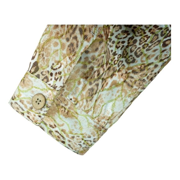 TravelSmith Women's Reversible Jacket Animal Print Pockets Sz Large Button Down - Picture 5 of 12